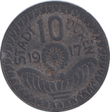 1917 10 PFENNY TOKEN GERMANY - OTHER TOKENS - Cambridgeshire Coins
