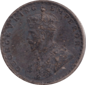 1917 2 ANNAS INDIA - WORLD COINS - Cambridgeshire Coins