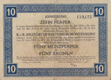 1917 AUSTRIAN ARMY BANKNOTE 10 PERPER REF 712 - World Banknotes - Cambridgeshire Coins