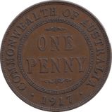 1917 COMMONWEALTH AUSTRALIA ONE PENNY - WORLD COINS - Cambridgeshire Coins