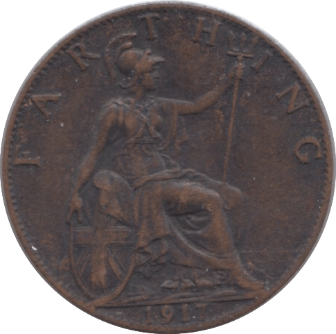 1917 FARTHING ( GF ) - Farthing - Cambridgeshire Coins