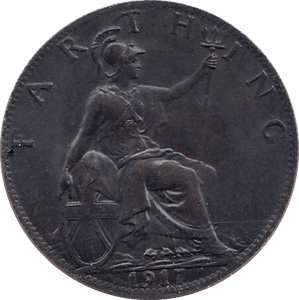 1917 FARTHING ( UNC ) - FARTHING - Cambridgeshire Coins