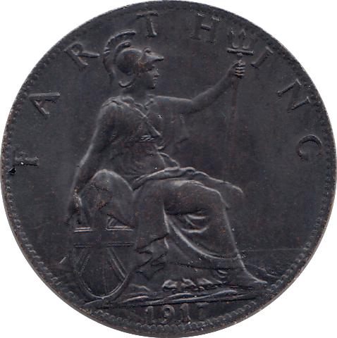 1917 FARTHING ( UNC ) - FARTHING - Cambridgeshire Coins