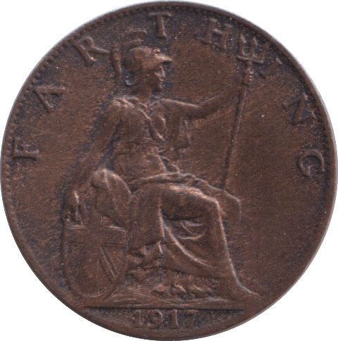 1917 FARTHING ( UNC ) - FARTHING - Cambridgeshire Coins
