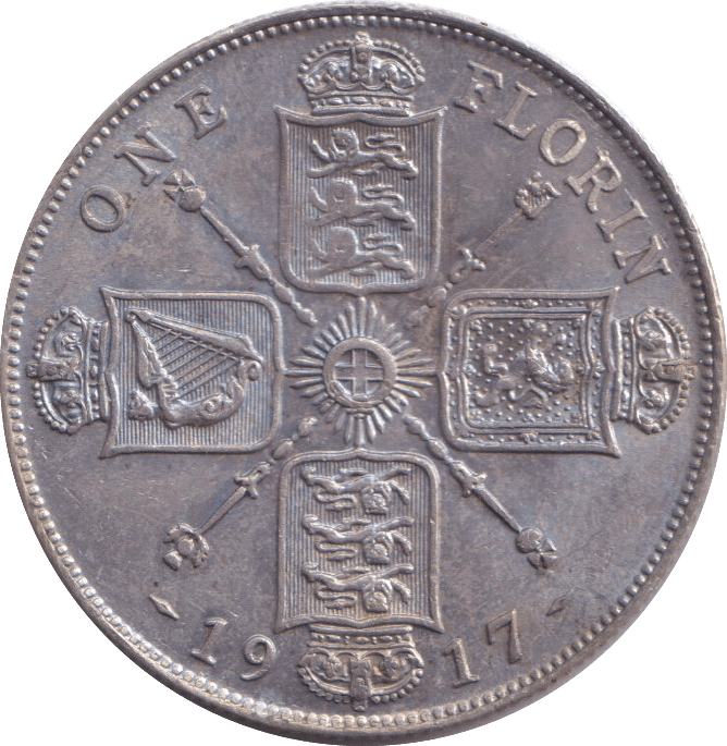 1917 FLORIN ( AUNC ) - FLORIN - Cambridgeshire Coins