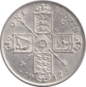 1917 FLORIN ( AUNC ) - FLORIN - Cambridgeshire Coins