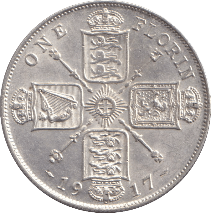 1917 FLORIN ( AUNC ) - FLORIN - Cambridgeshire Coins