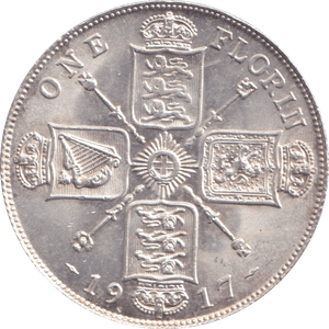 1917 FLORIN ( BU ) - FLORIN - Cambridgeshire Coins