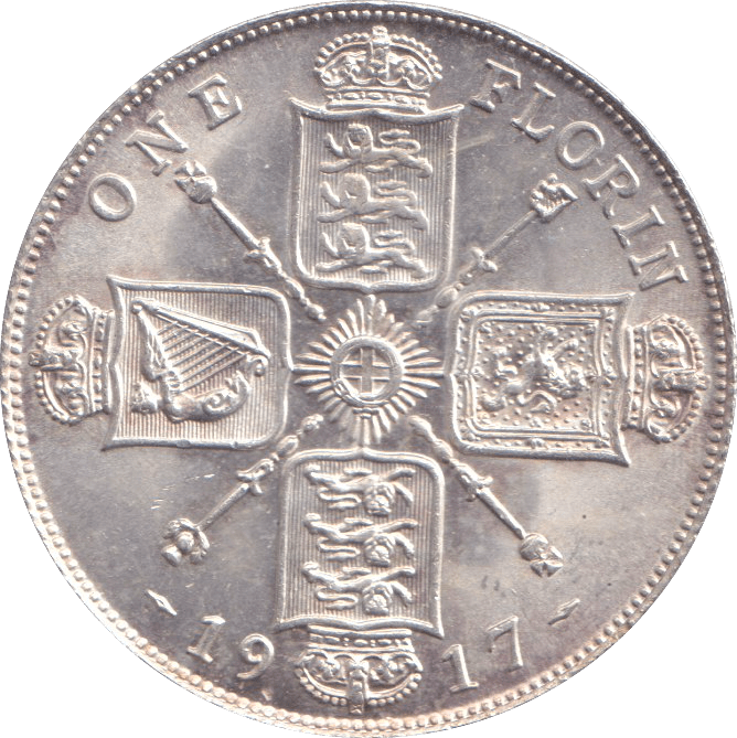 1917 FLORIN ( BU ) - FLORIN - Cambridgeshire Coins
