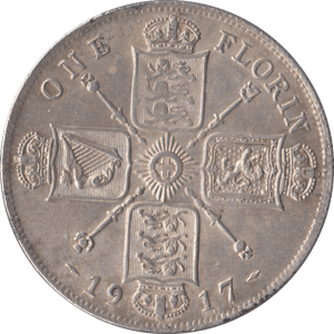 1917 FLORIN ( EF ) - FLORIN - Cambridgeshire Coins