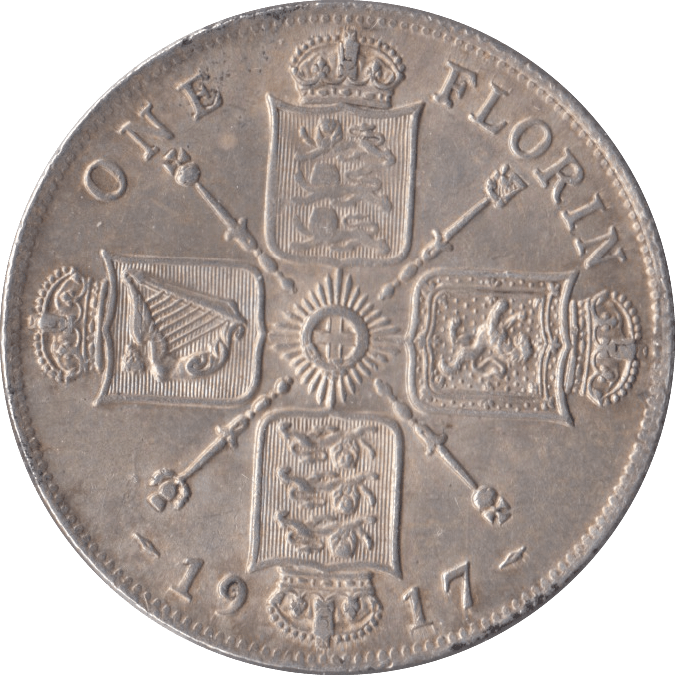 1917 FLORIN ( EF ) - FLORIN - Cambridgeshire Coins