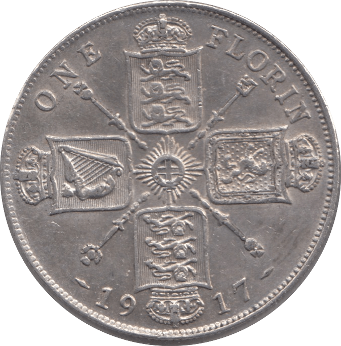 1917 FLORIN ( EF ) - FLORIN - Cambridgeshire Coins