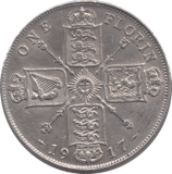 1917 FLORIN ( EF ) - FLORIN - Cambridgeshire Coins
