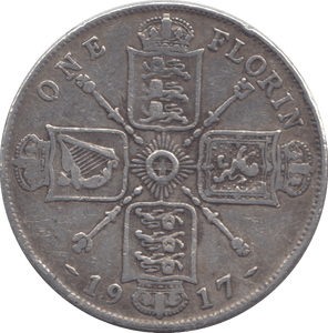 1917 FLORIN ( F ) - FLORIN - Cambridgeshire Coins