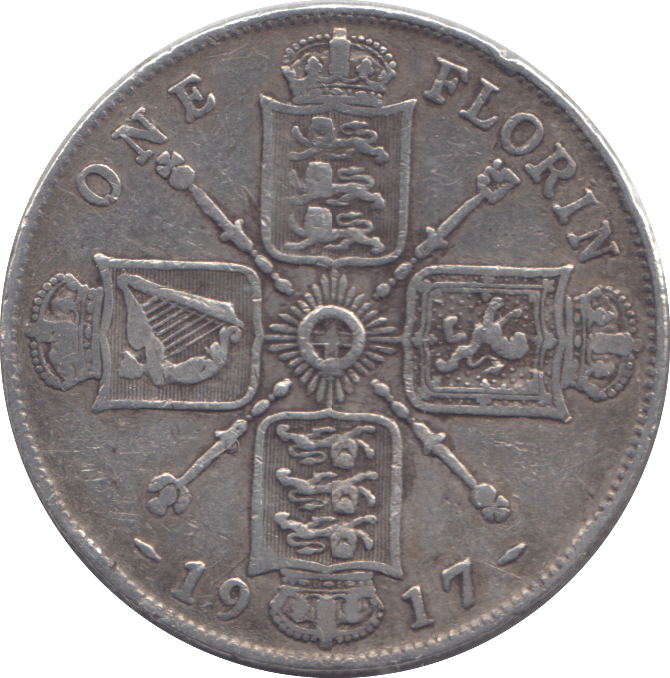 1917 FLORIN ( F ) - FLORIN - Cambridgeshire Coins