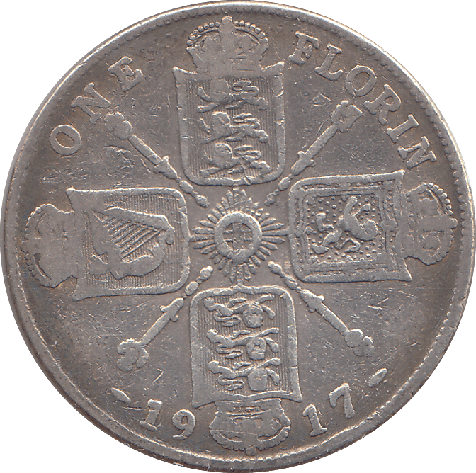 1917 FLORIN ( FINE ) - FLORIN - Cambridgeshire Coins