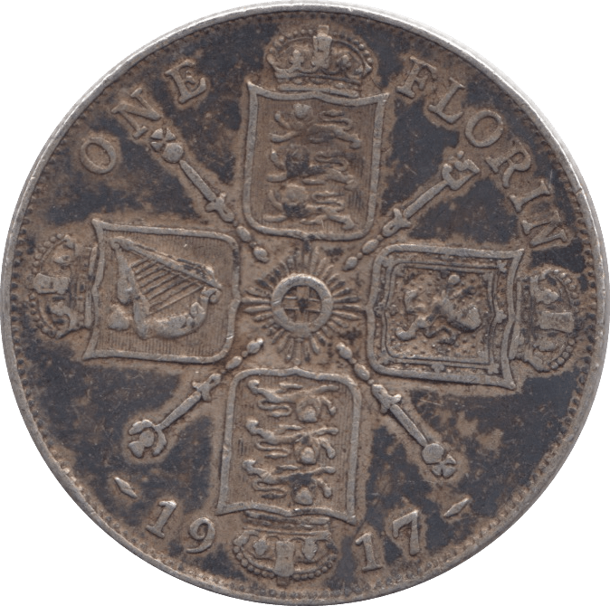1917 FLORIN ( FINE ) - FLORIN - Cambridgeshire Coins