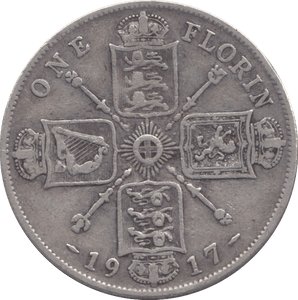 1917 FLORIN ( FINE ) - FLORIN - Cambridgeshire Coins