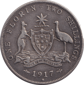 1917 FLORIN ( GF ) - FLORIN - Cambridgeshire Coins