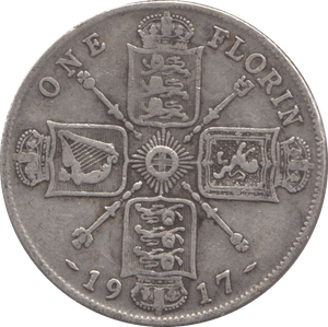 1917 FLORIN ( NF ) - FLORIN - Cambridgeshire Coins