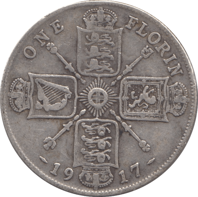 1917 FLORIN ( NF ) - FLORIN - Cambridgeshire Coins