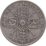 1917 FLORIN ( NF ) - FLORIN - Cambridgeshire Coins