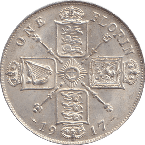 1917 FLORIN ( UNC ) - FLORIN - Cambridgeshire Coins