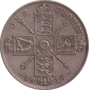 1917 FLORIN ( VF ) - FLORIN - Cambridgeshire Coins