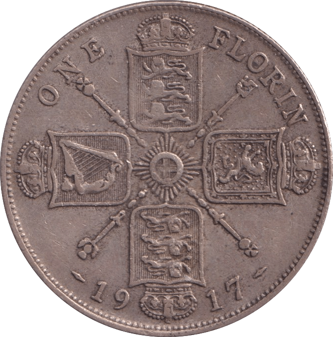 1917 FLORIN ( VF ) - FLORIN - Cambridgeshire Coins
