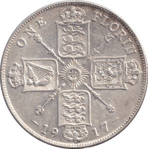 1917 FLORIN ( VF ) - FLORIN - Cambridgeshire Coins