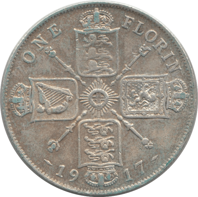 1917 FLORIN ( VF ) - FLORIN - Cambridgeshire Coins