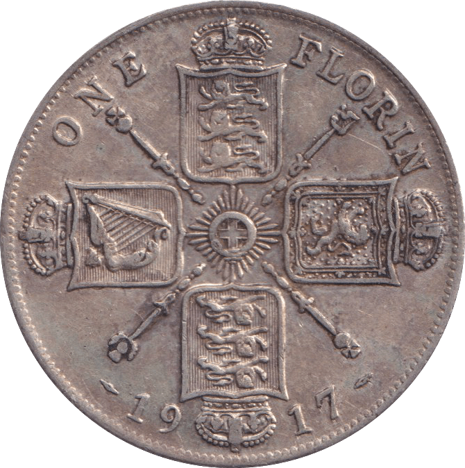 1917 FLORIN ( VF ) - FLORIN - Cambridgeshire Coins