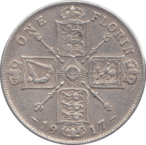 1917 FLORIN ( VF ) - FLORIN - Cambridgeshire Coins