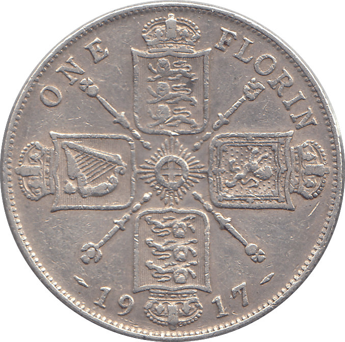 1917 FLORIN ( VF ) - FLORIN - Cambridgeshire Coins