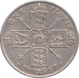 1917 FLORIN ( VF ) - FLORIN - Cambridgeshire Coins