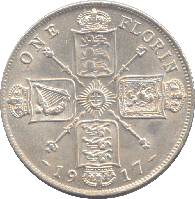 1917 FLORIN ( VF ) - FLORIN - Cambridgeshire Coins