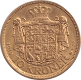 1917 GOLD 10 KRONER DENMARK - GOLD WORLD COINS - Cambridgeshire Coins