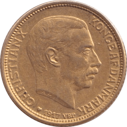 1917 GOLD 10 KRONER DENMARK - GOLD WORLD COINS - Cambridgeshire Coins