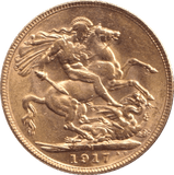 1917 GOLD SOVEREIGN ( AUNC ) - SOVEREIGN - Cambridgeshire Coins