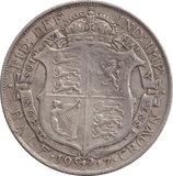 1917 HALF CROWN ( VF ) - HALF FARTHING - Cambridgeshire Coins