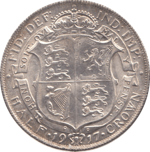 1917 HALFCROWN ( AUNC ) - Halfcrown - Cambridgeshire Coins