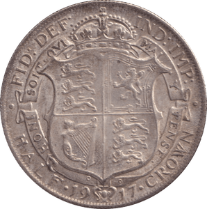 1917 HALFCROWN ( AUNC ) - HALFCROWN - Cambridgeshire Coins