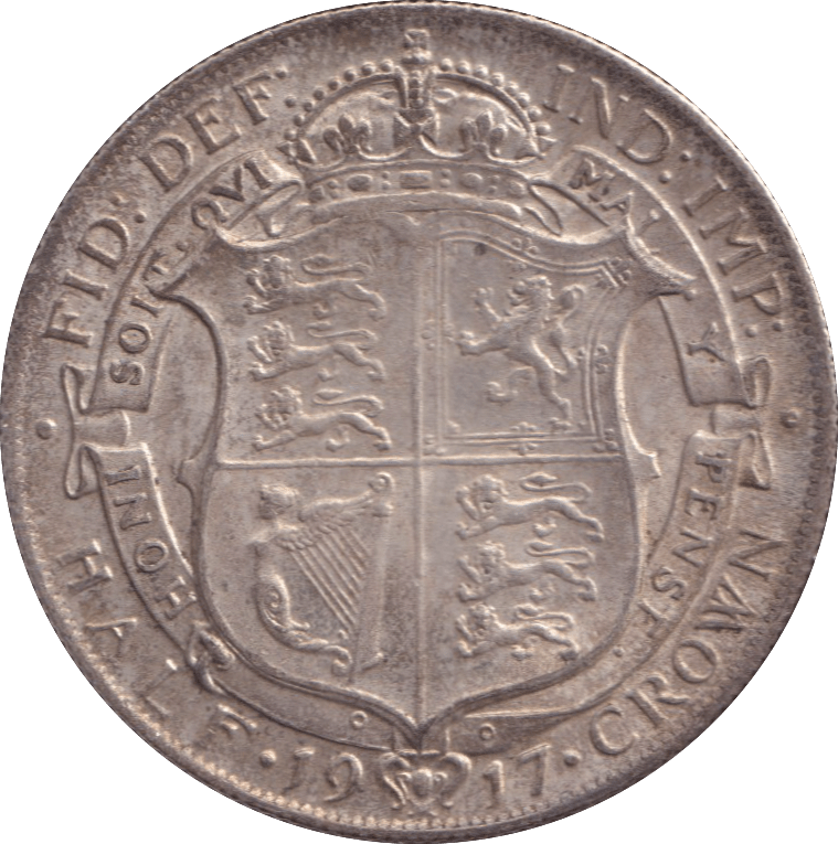 1917 HALFCROWN ( AUNC ) - HALFCROWN - Cambridgeshire Coins