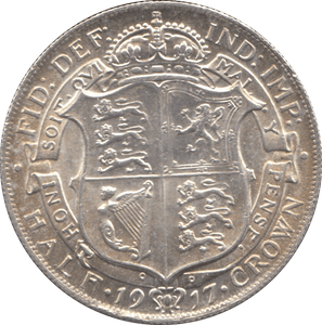 1917 HALFCROWN ( EF ) - Halfcrown - Cambridgeshire Coins