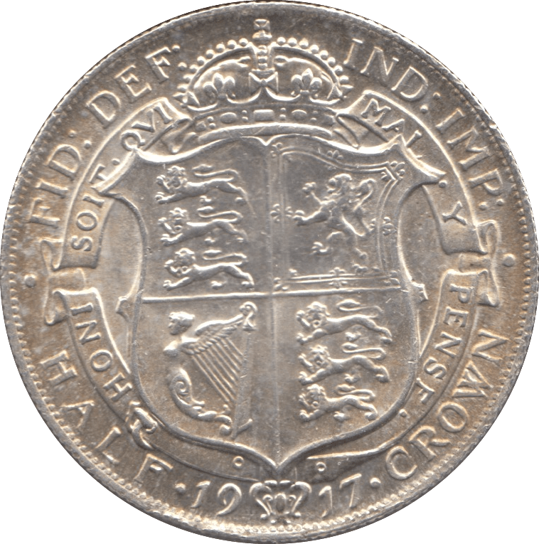 1917 HALFCROWN ( EF ) - Halfcrown - Cambridgeshire Coins