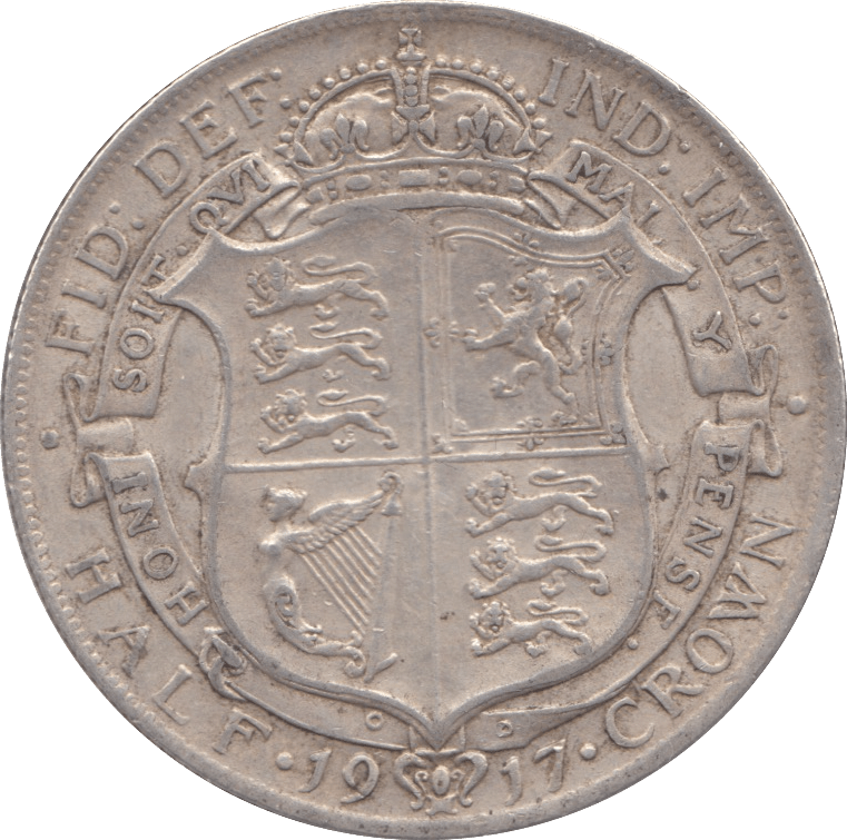 1917 HALFCROWN ( GVF ) - Halfcrown - Cambridgeshire Coins