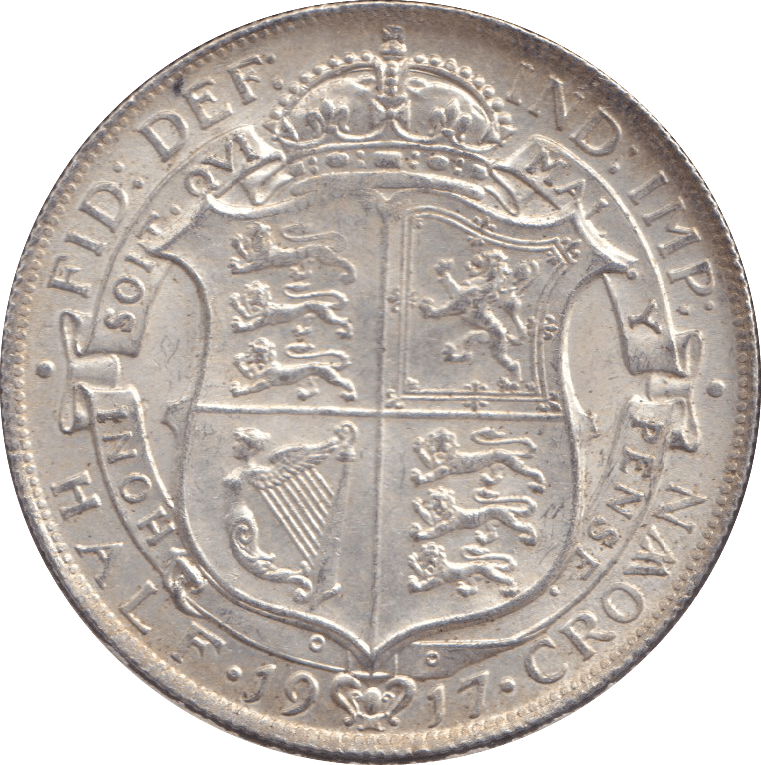 1917 HALFCROWN ( UNC ) 10 - HALFCROWN - Cambridgeshire Coins