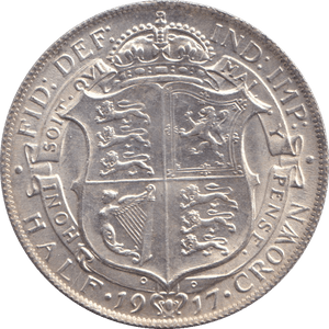 1917 HALFCROWN ( UNC ) 12 - HALFCROWN - Cambridgeshire Coins
