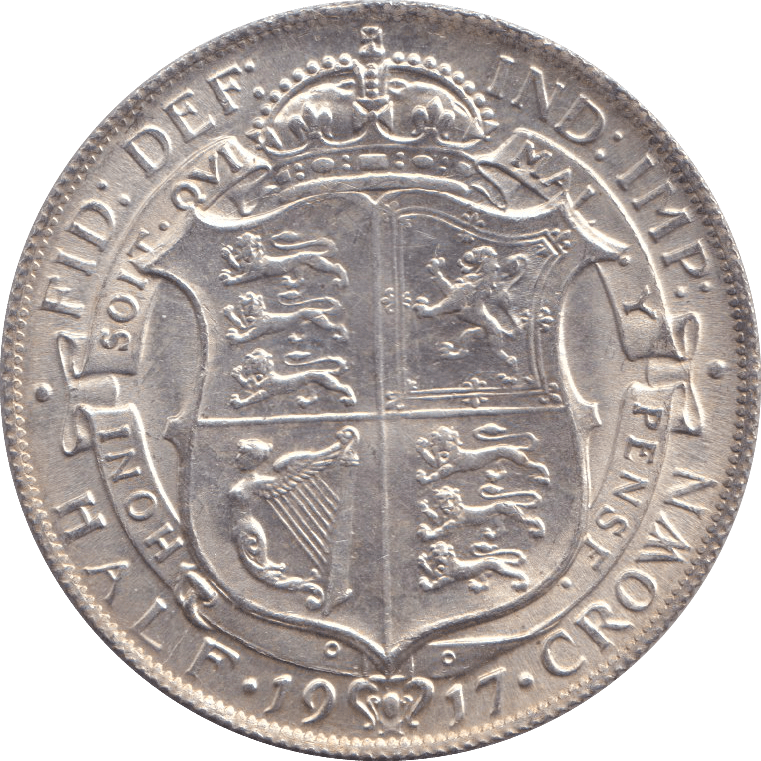 1917 HALFCROWN ( UNC ) 12 - HALFCROWN - Cambridgeshire Coins