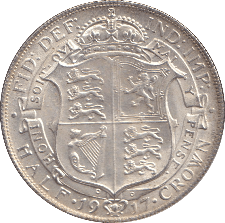 1917 HALFCROWN ( UNC ) 13 - HALFCROWN - Cambridgeshire Coins